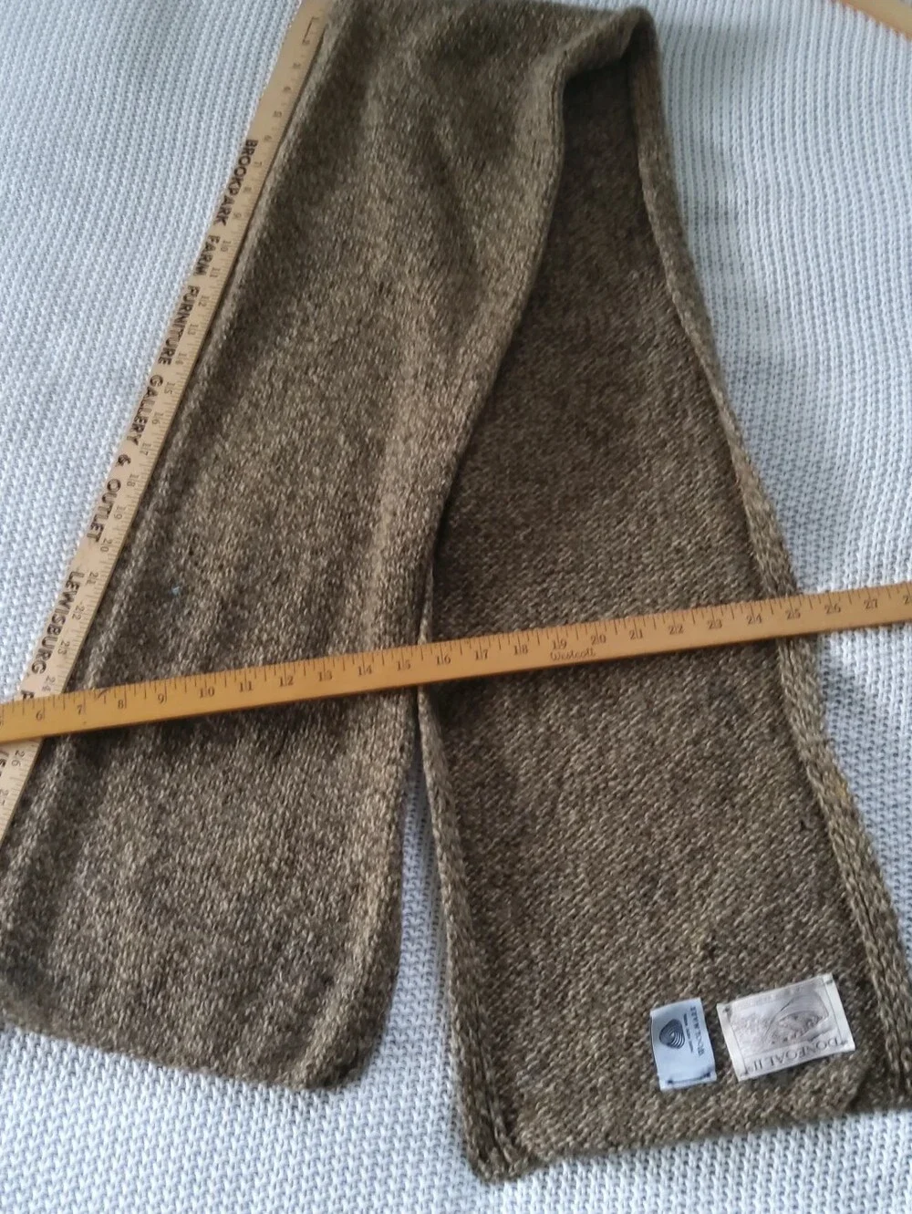 Unisex Donegal Irish Wool Specked Brown Weave